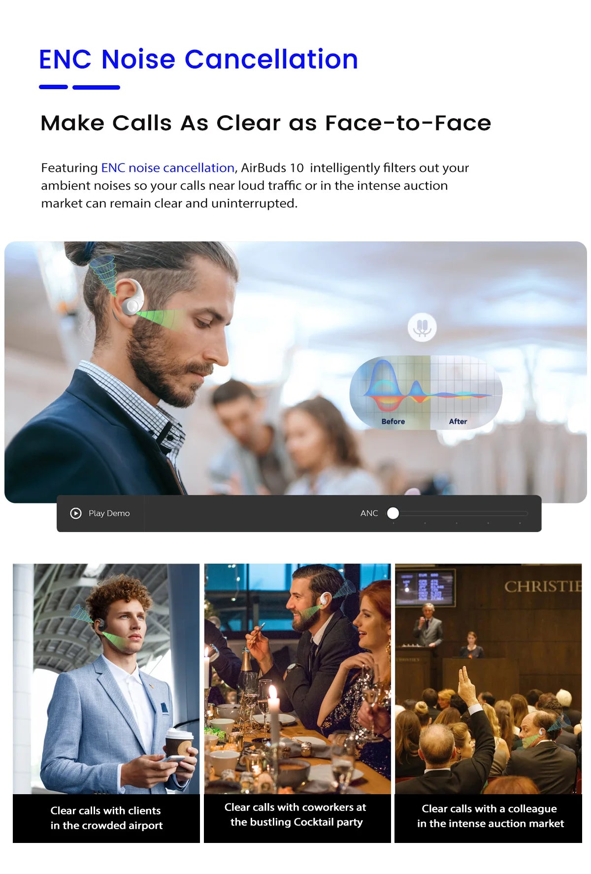 BLACKVIEW AirBuds 10 Bluetooth Wireless Open Ear Headphones