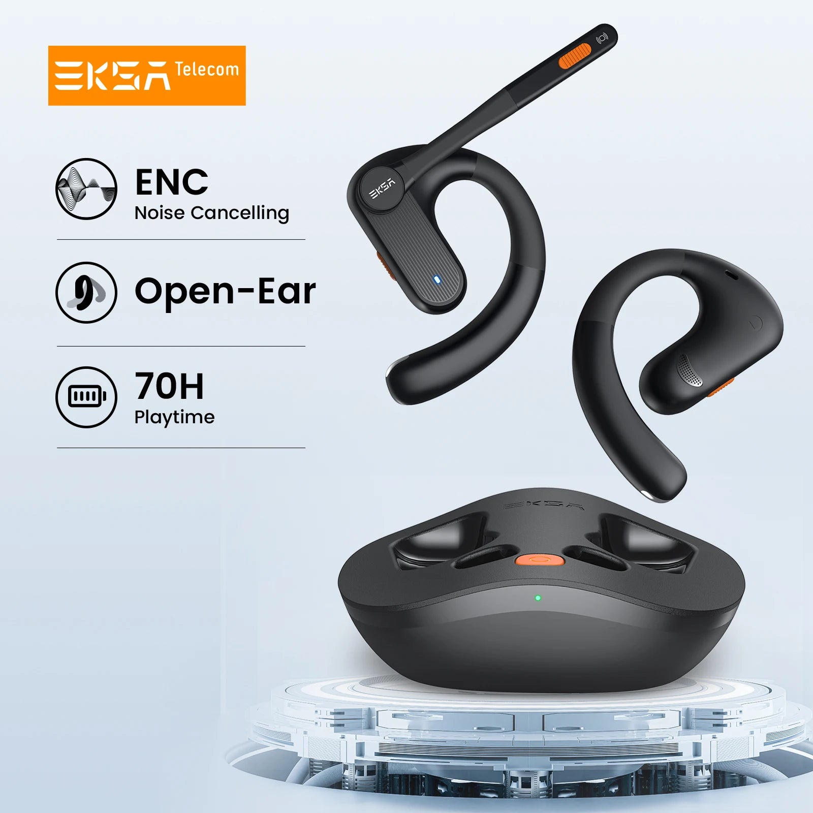 EKSA S30 Open-Ear Bluetooth Wireless Office Headset