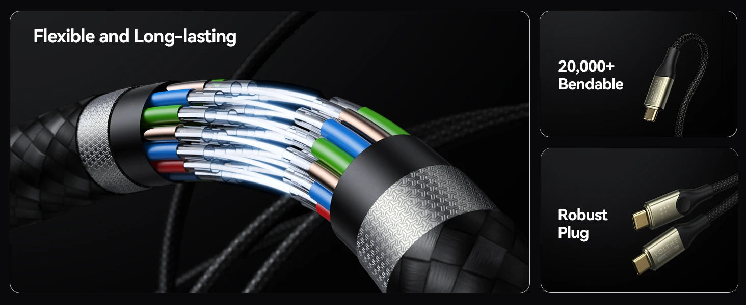 VOLTME 240W Type-C to Type-C Fast Charging and Data Cable