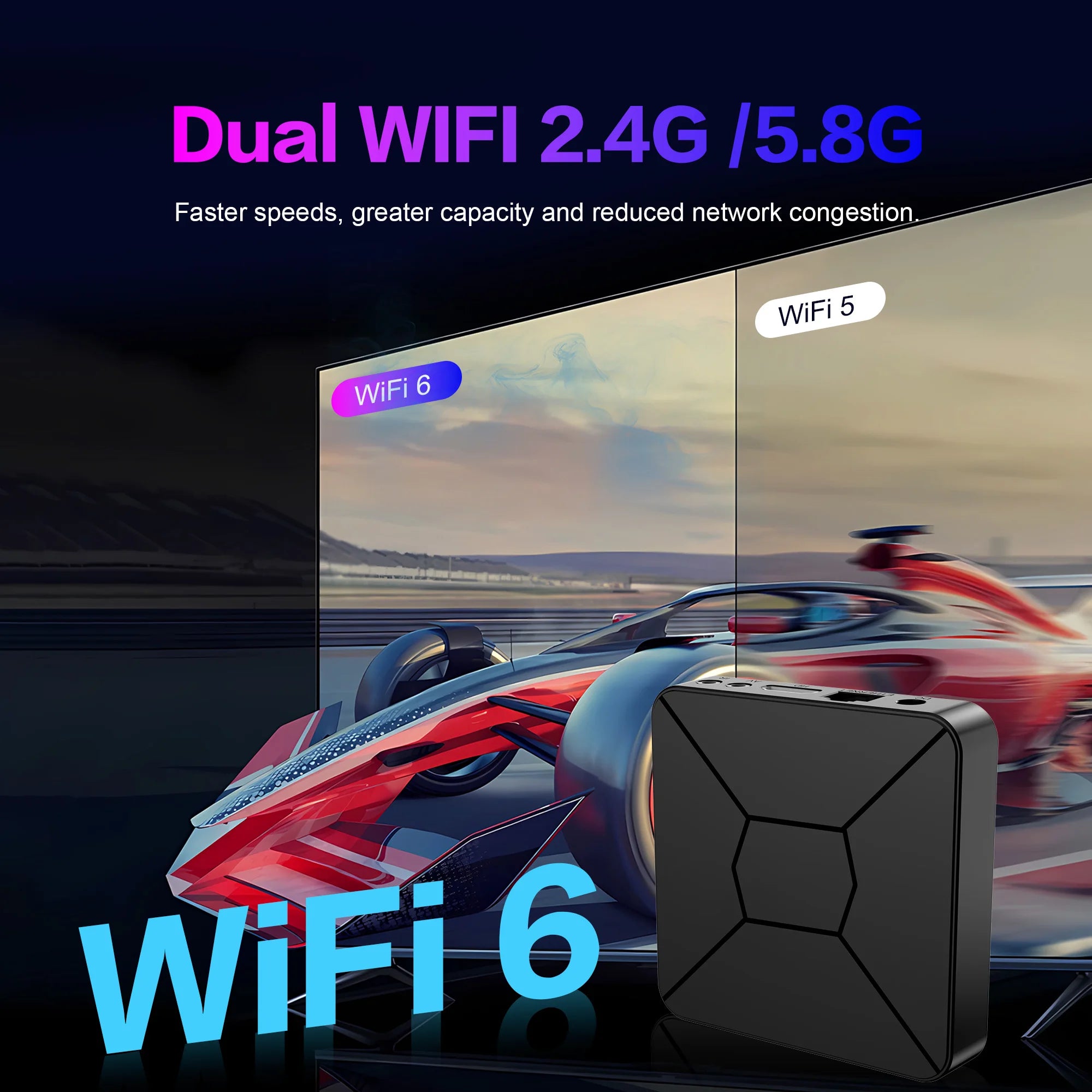 MORTAL Q5 Plus 4K Android TV Box with Google Assistant