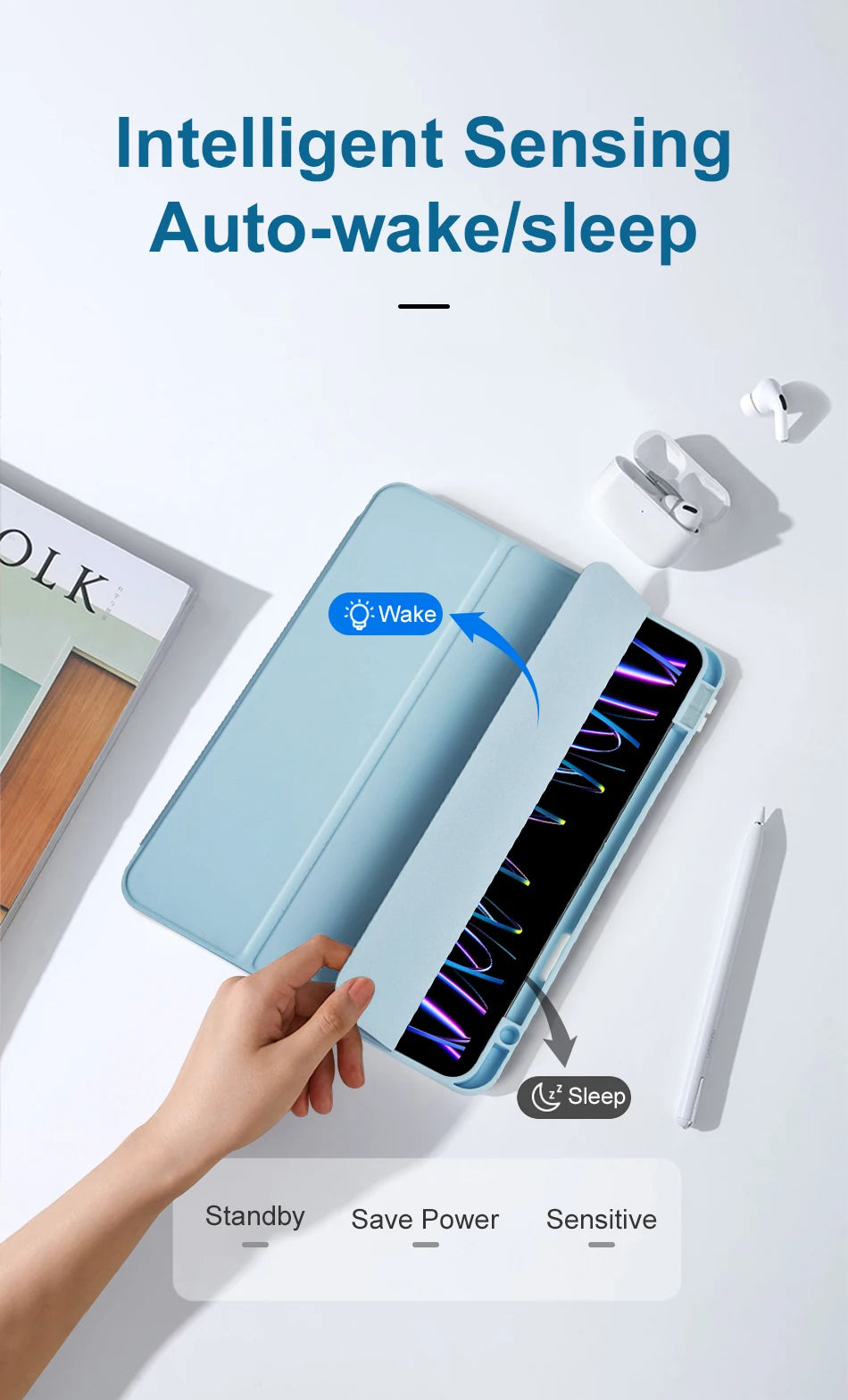 WiWU MK005 Detachable Bluetooth Wireless iPad Keyboard Case