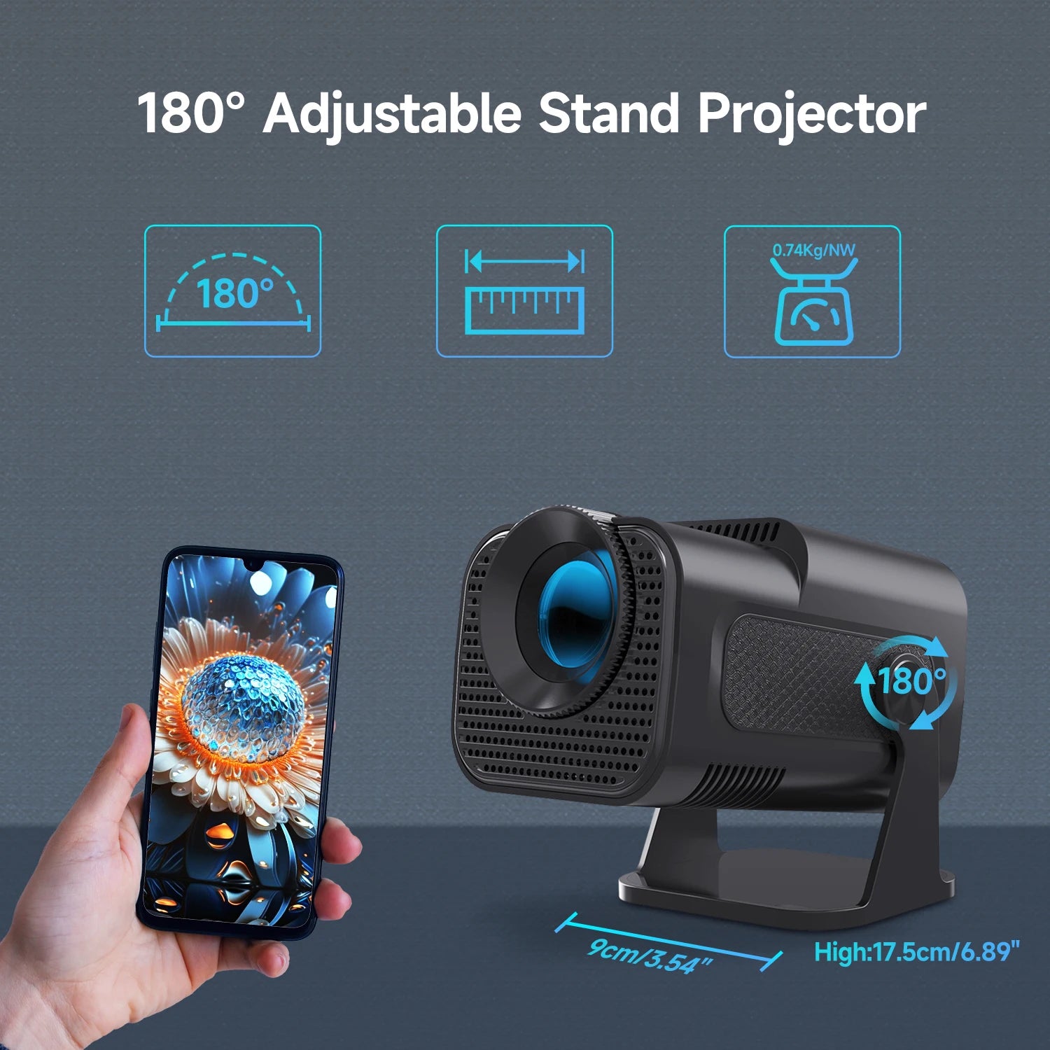 MAGCUBIC HY320 Mini Portable Home Cinema Projector
