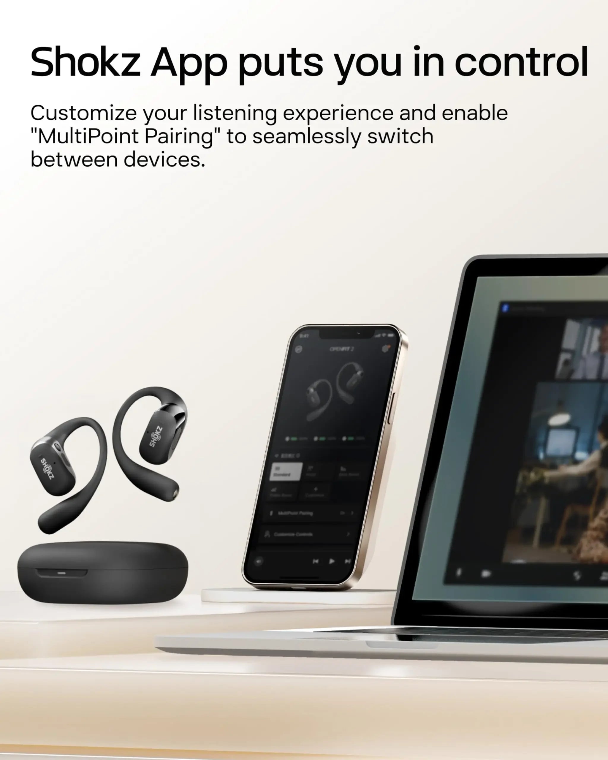 SHOKZ OpenFit 2 Open-Ear Headphones