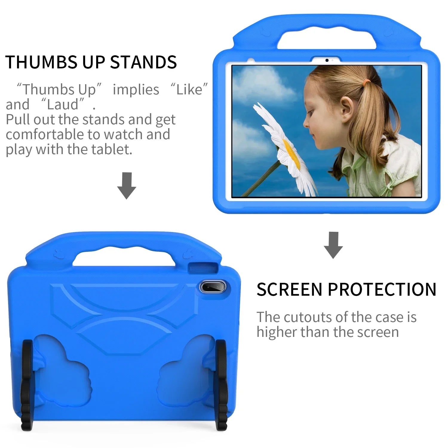Thumbs Up Shockproof and Protective iPad Case for Kids