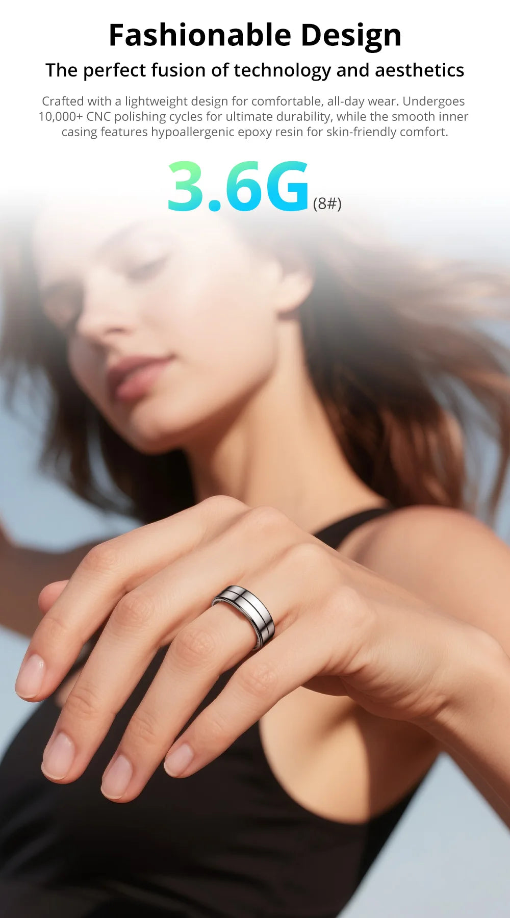 COLMI R07 Smart Ring with Charging Case
