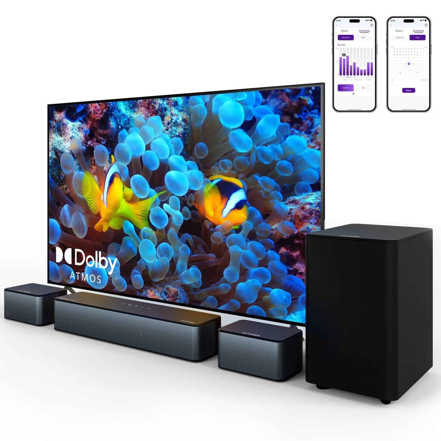 ULTIMEA Poseidon D60 5.1 Wireless Sound Bar with Dolby Atmos