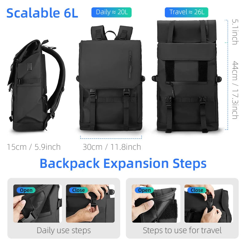MARK RYDEN MR5748 Business Travel Backpack with USB Charging Port