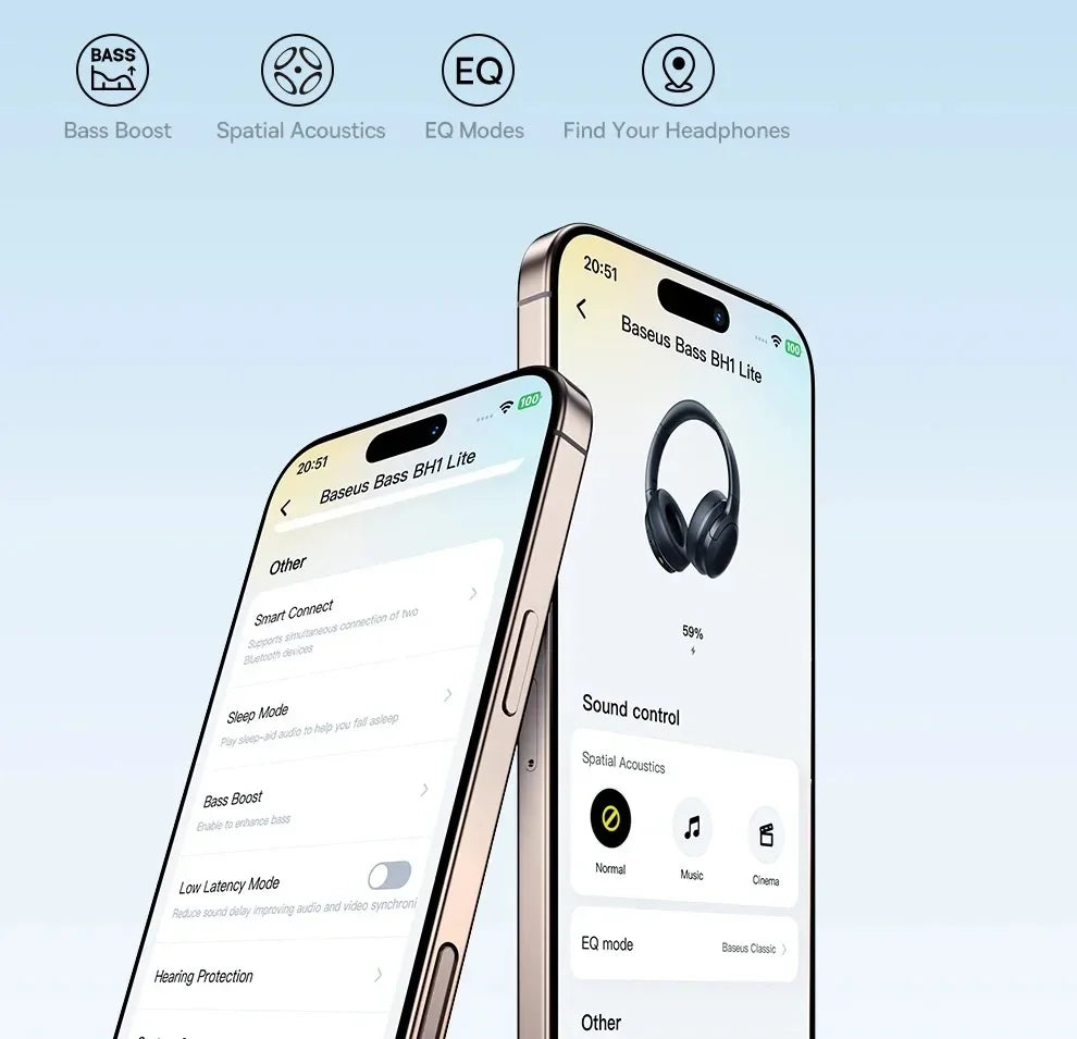 BASEUS BH1 Lite ENC Bluetooth Wireless Headphones