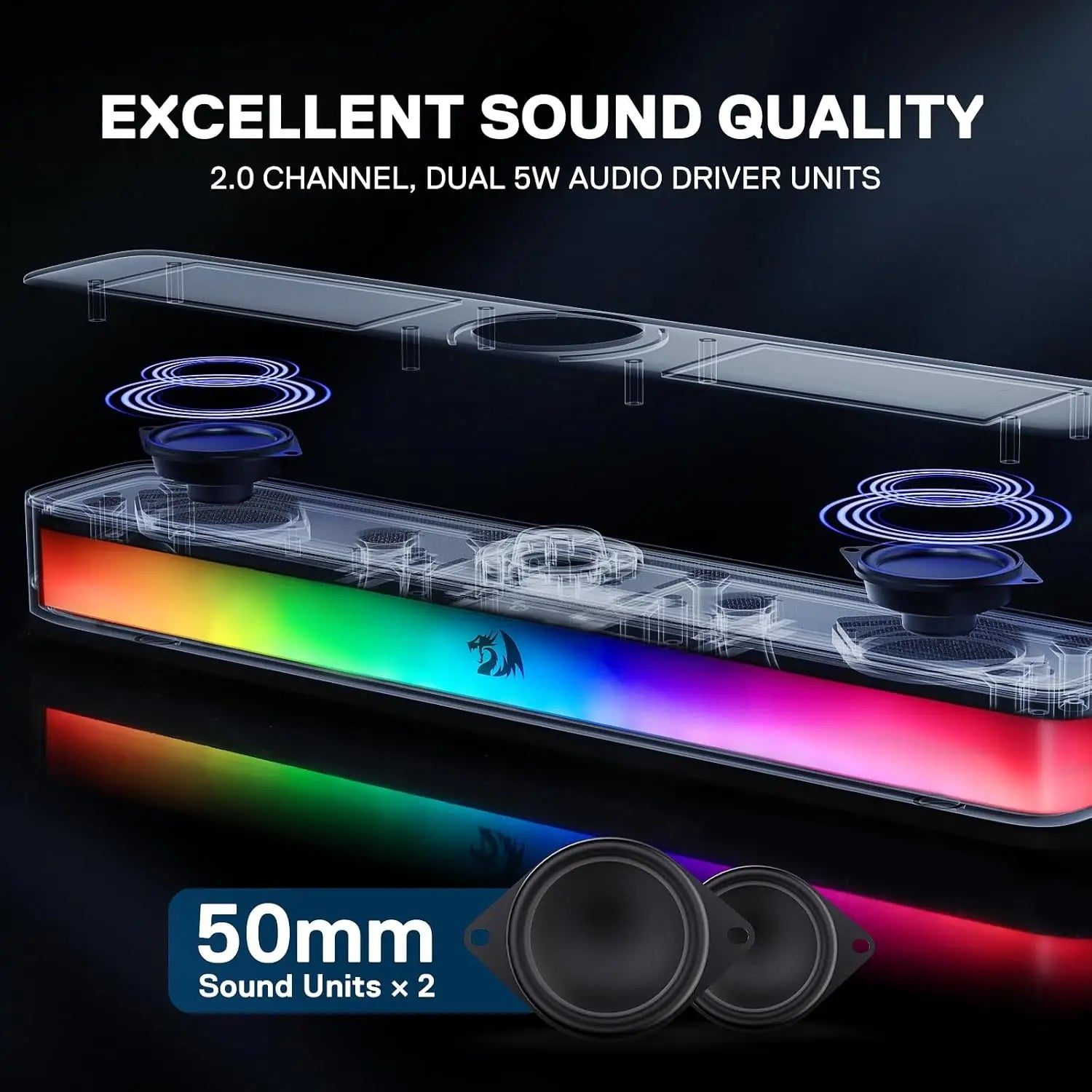 REDRAGON GS515 RBG Bluetooth Gaming Speakers