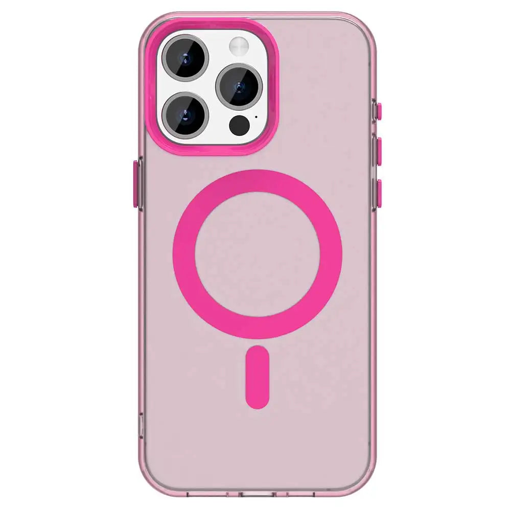 Transparent MagSafe Matte Case for Apple iPhone