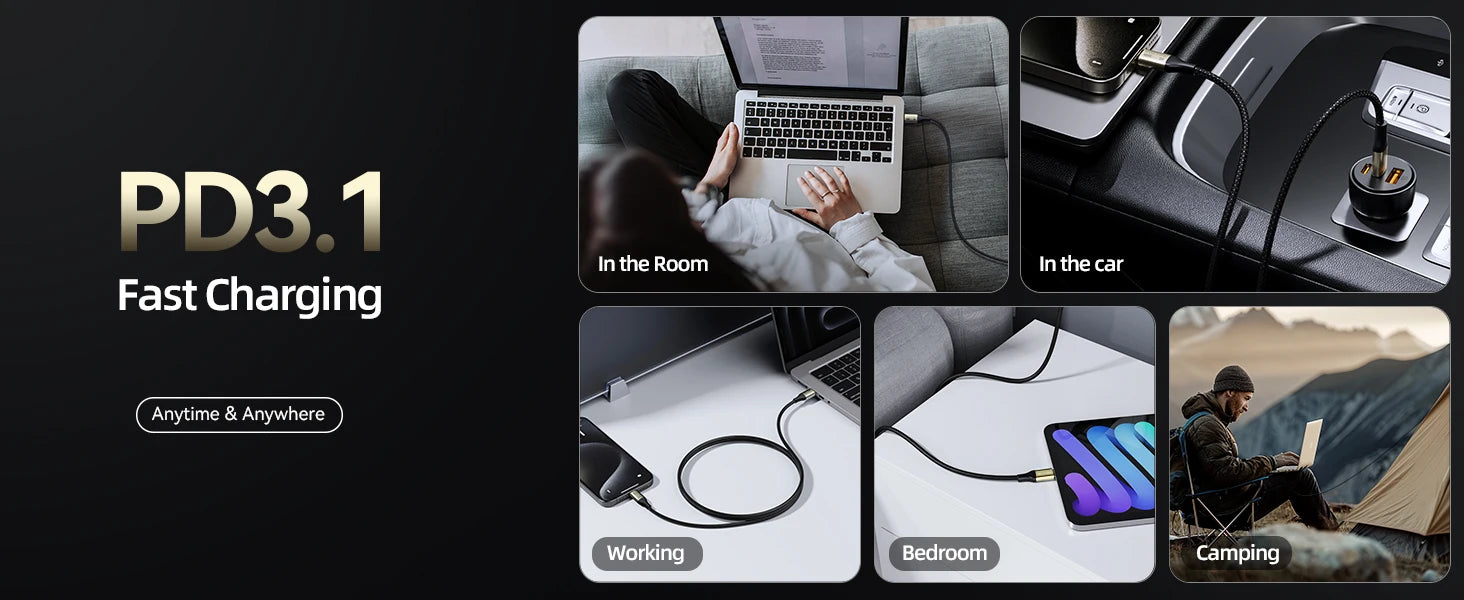 VOLTME 240W Type-C to Type-C Fast Charging and Data Cable