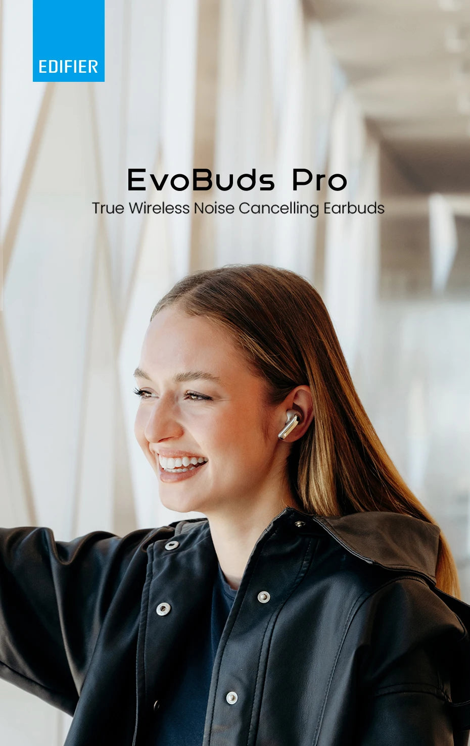EDIFIER Evobuds Pro Noise Cancelling Bluetooth Wireless Earbuds