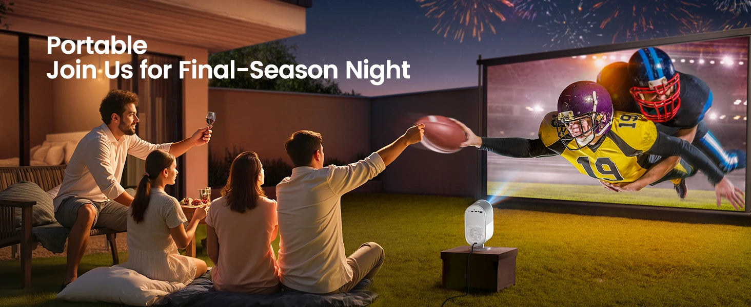WiMius 30000 Lumens 4k Mini Portable Bluetooth Home Cinema Projector
