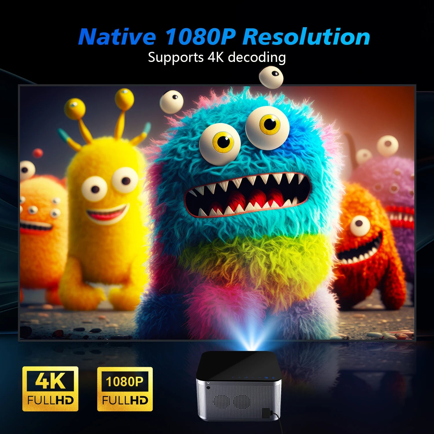 MAGCUBIC HY350 Pro Portable Bluetooth Home Cinema Projector