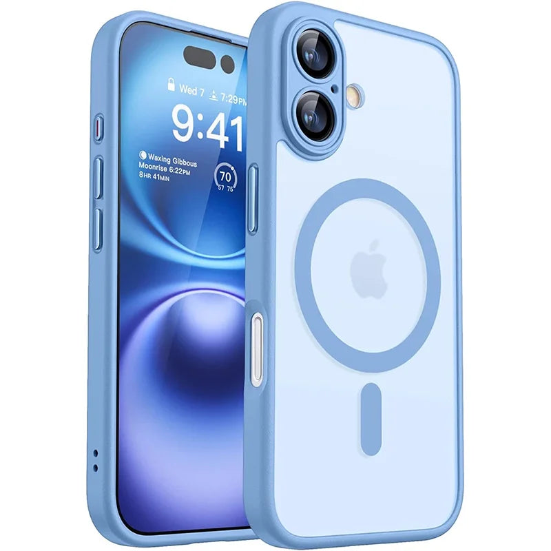 Translucent MagSafe Shockproof Armor Case for iPhone