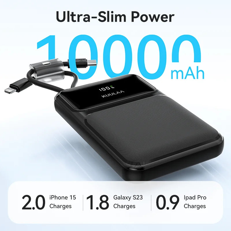 KUULAA 22.5W 10000mAh Quick Charging Portable Charger and Power Bank
