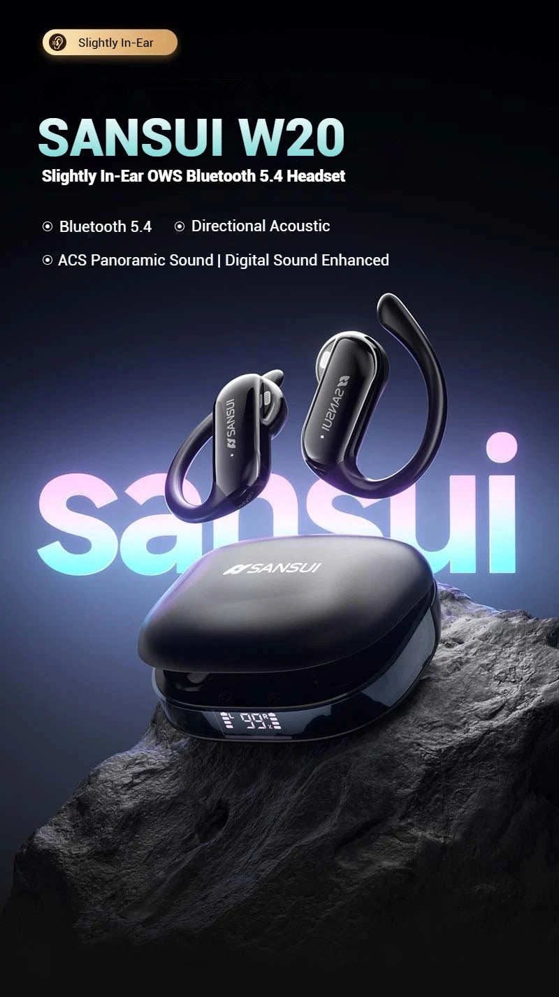SANSUI W20 Bluetooth Wireless Open Ear Headphones