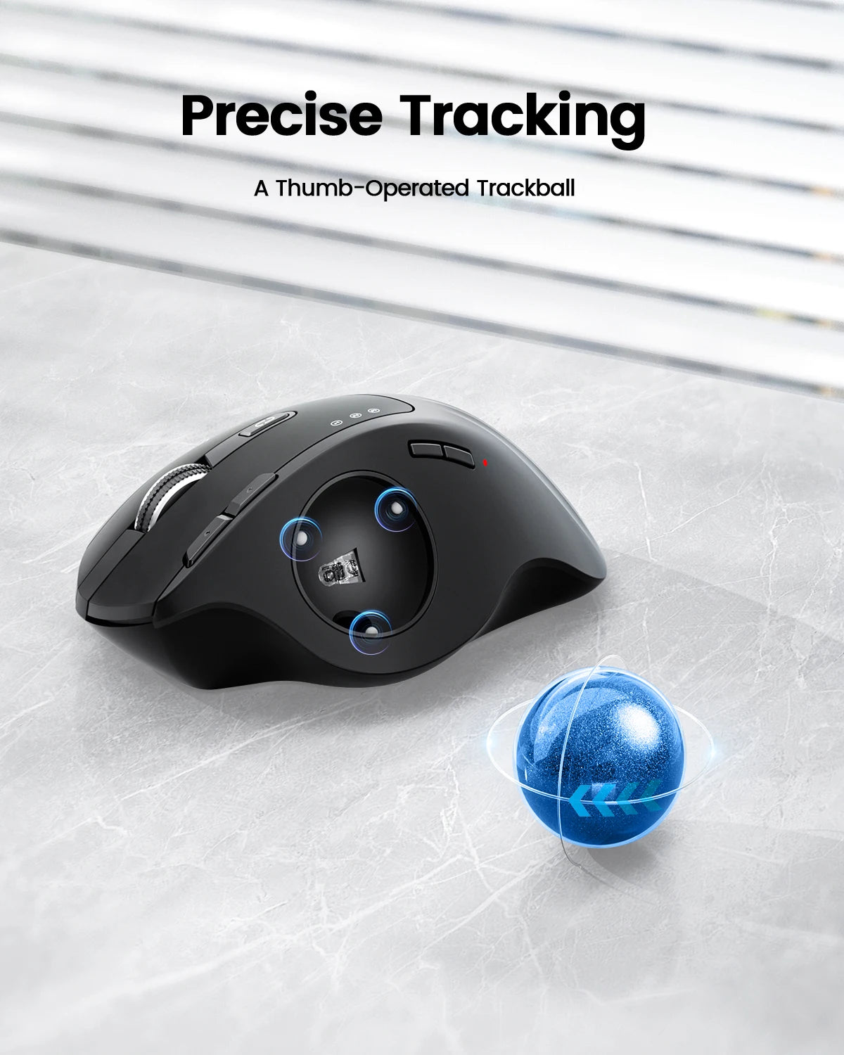 PROTOARC EM01 Ergonomic Bluetooth Wireless Trackball Mouse
