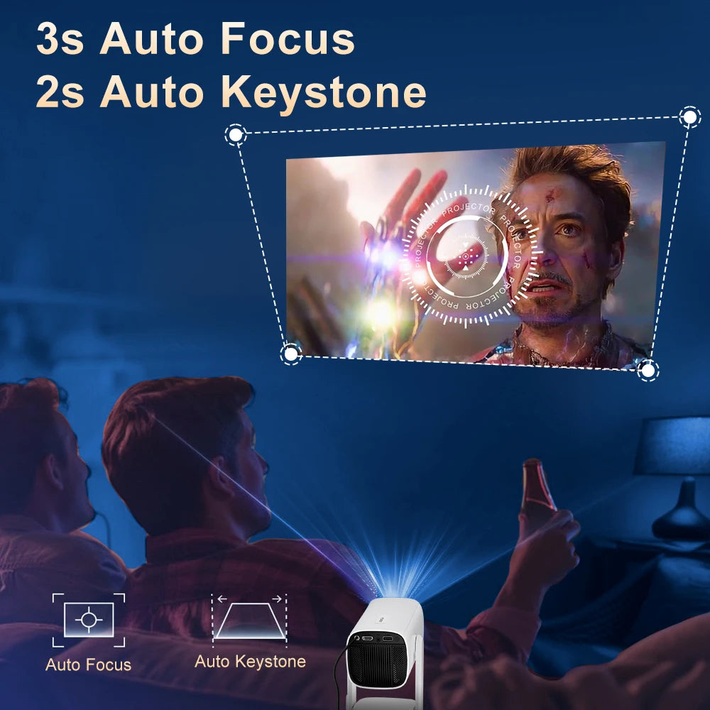  4K Wifi Bluetooth Home Cinema Projector