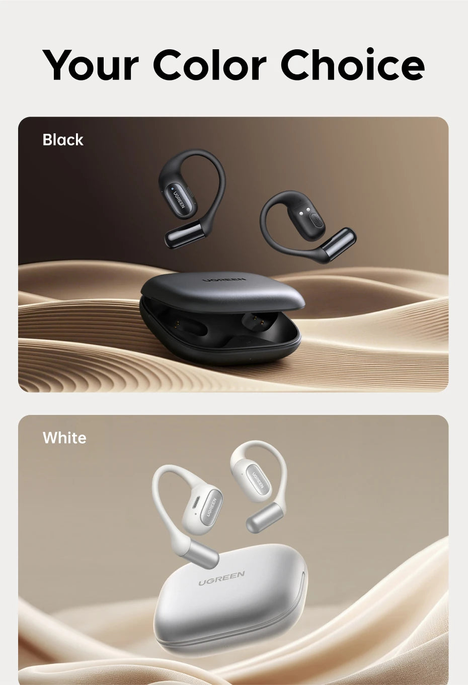 UGREEN FitBuds Bluetooth Wireless Open Ear Headphones