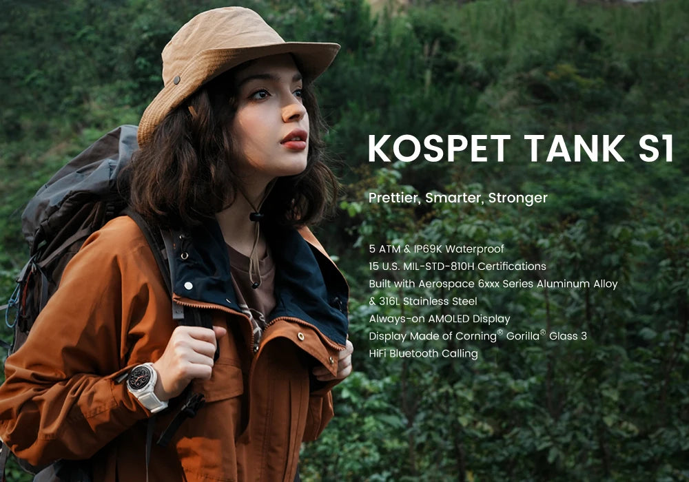 KOSPET Tank S1 1.30" AMOLED Smart Watch