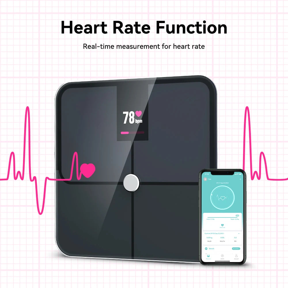 FITDAYS Bluetooth Smart Body Scales - Grey