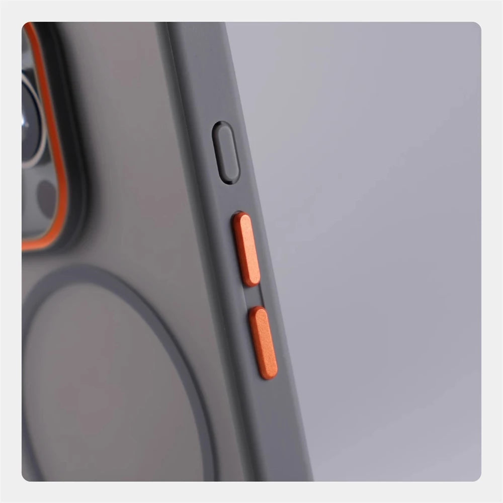 Frosted Translucent Magnetic Case for Apple iPhone