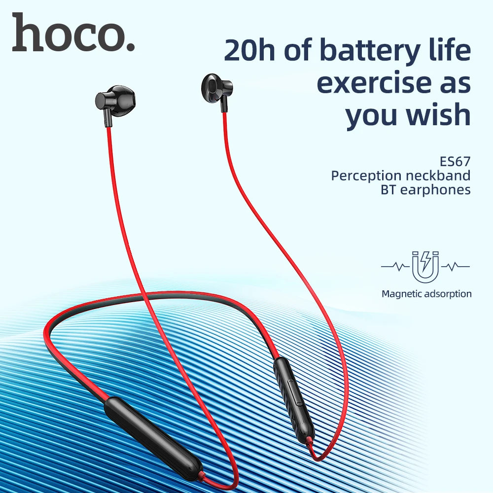 HOCO ES67 Neckband Bluetooth Wireless Earphones