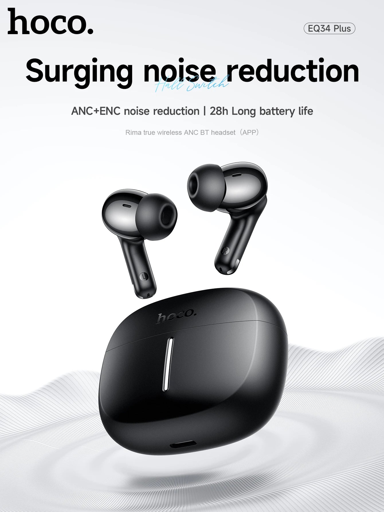 HOCO EQ34 Plus Noise Cancelling Bluetooth Wireless Earbuds