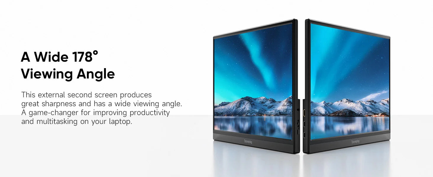 DOPESPLAY Full HD 15.6" Portable Monitor with Integrated Stand