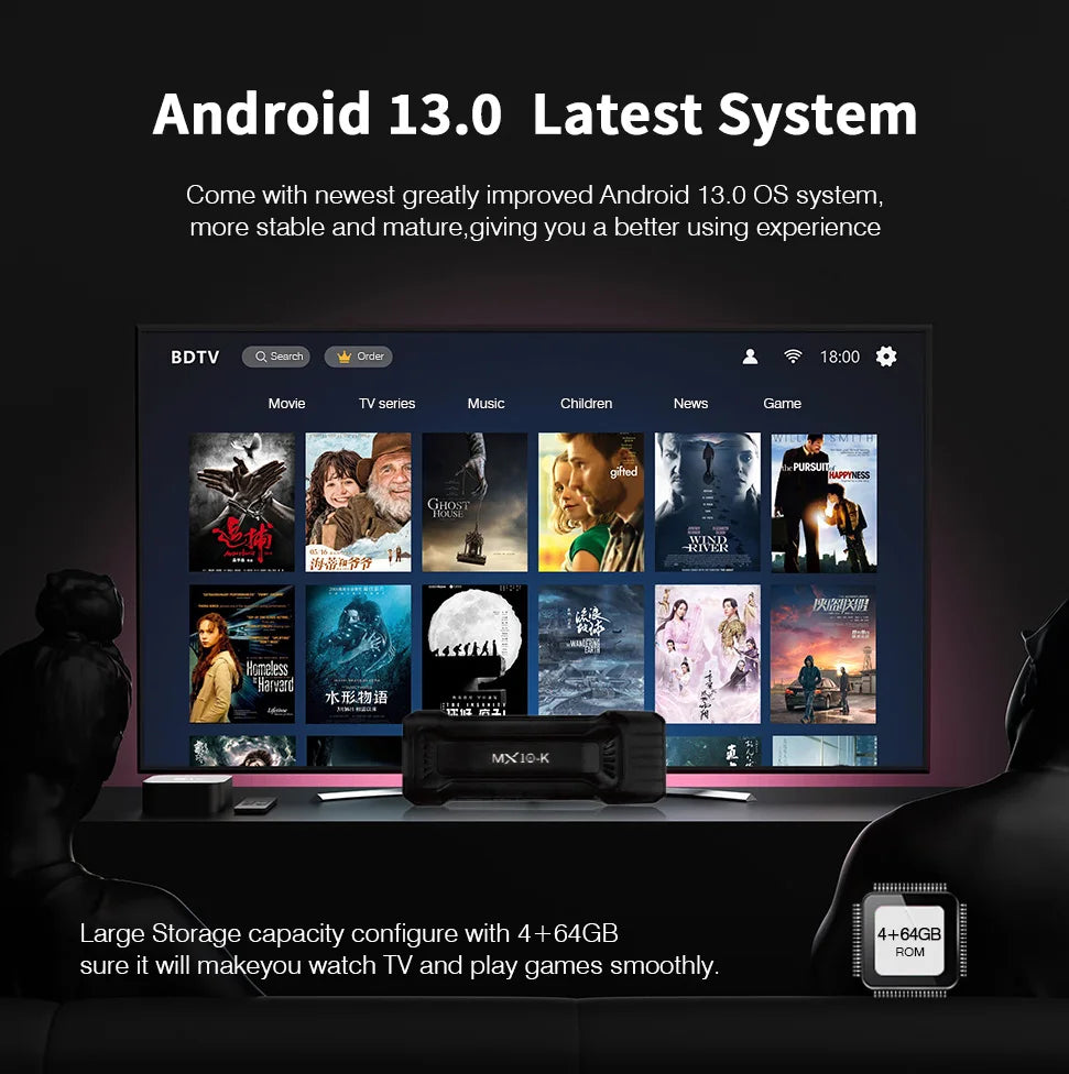 MX10-K 4K Android TV Stick & Streaming Device