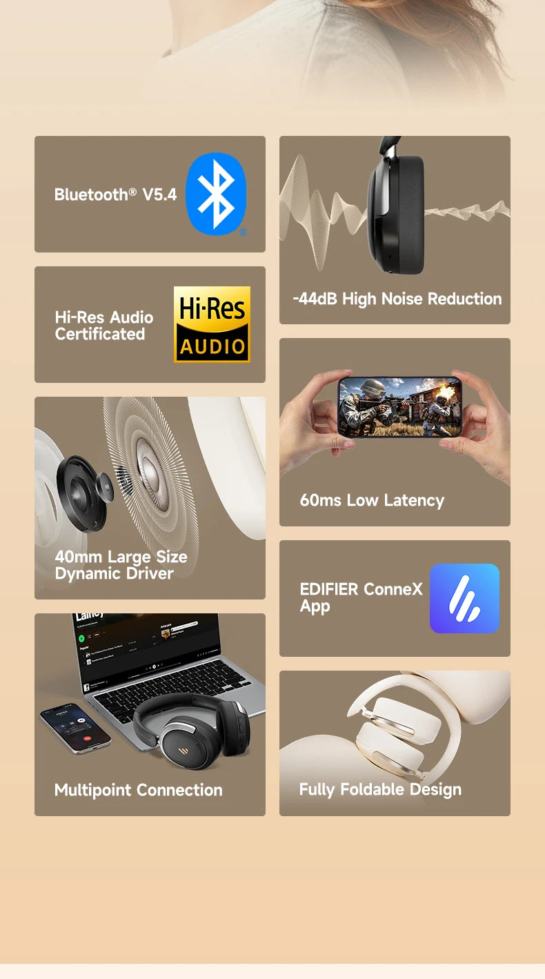 EDIFIER Atom Max ANC Bluetooth Wireless Headphones