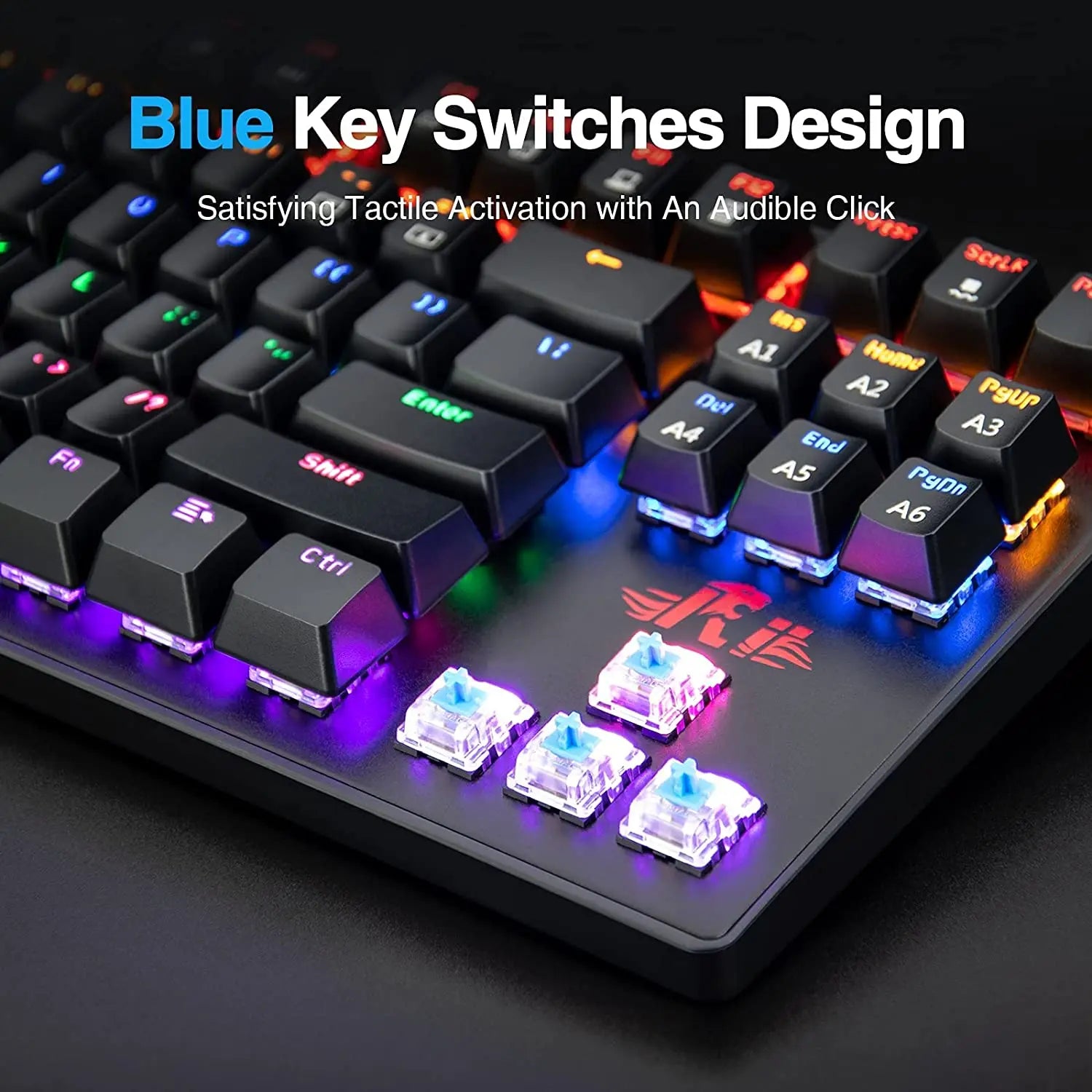 Rii RK908 Wired Mechanical Backlit Gaming Keyboard