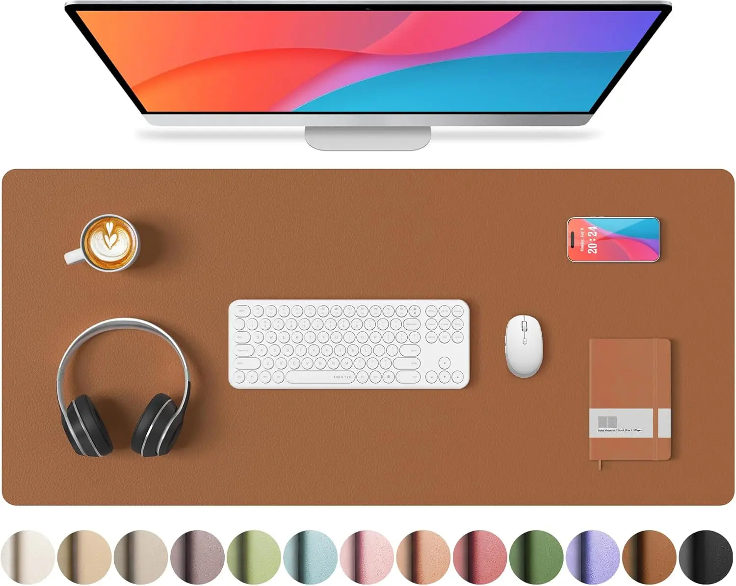 YSAGi Non-Slip PU Leather Desk Mat