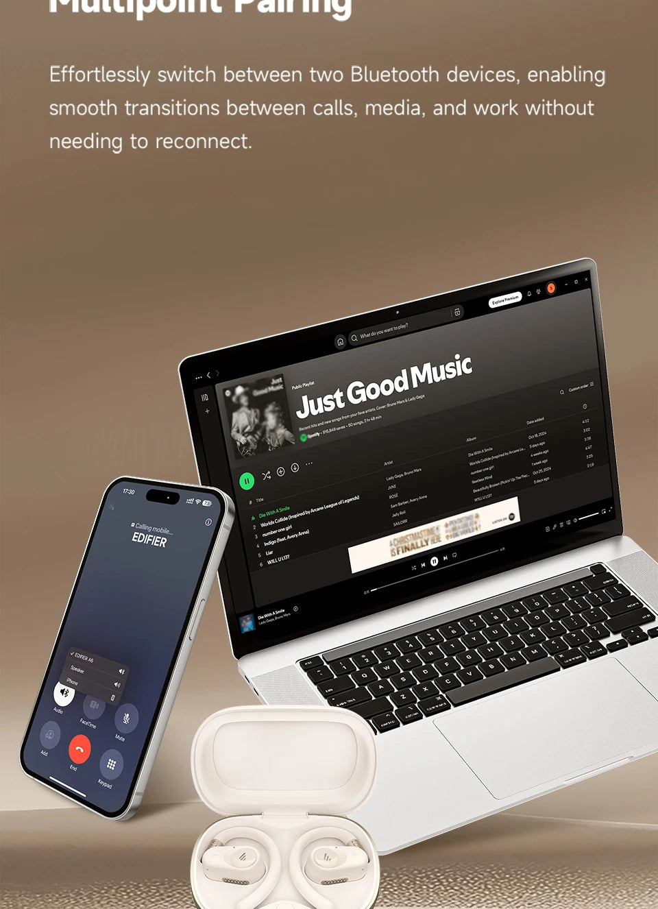 EDIFIER A6 TWS Bluetooth Wireless Open-Ear Earphones