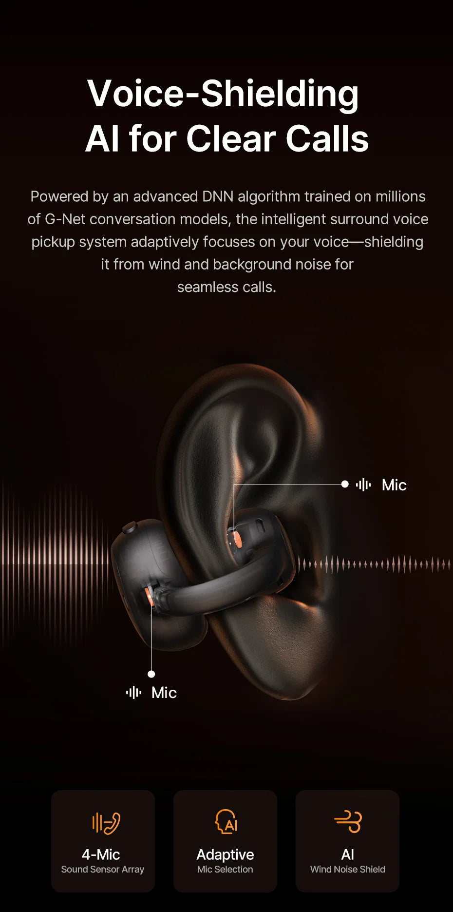 BASEUS Inspire XC1 Bluetooth Wireless Open Ear Headphones