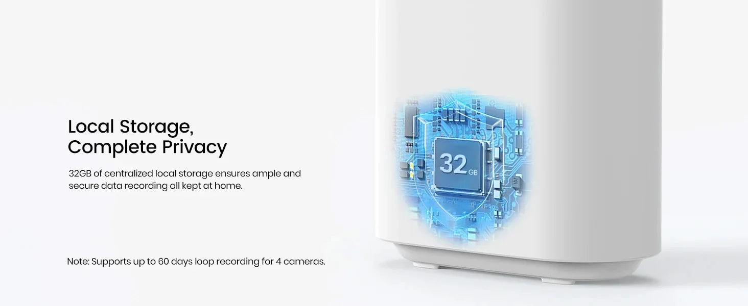 AOSU 3MP Solar Powered Wireless Home Security Smart Camera Kit - 2pk