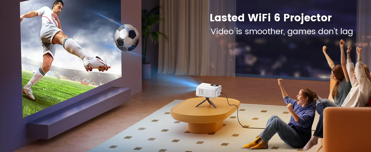 WiMius 28000 Lumens 4k Portable Bluetooth Home Cinema Projector