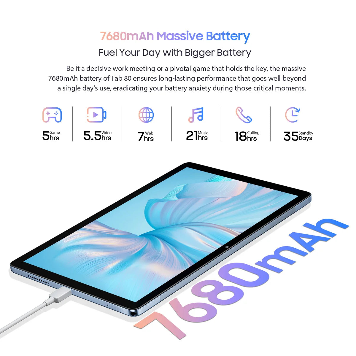 BLACKVIEW Tab 80 WiFi 10.1" HD Android Tablet - 128GB