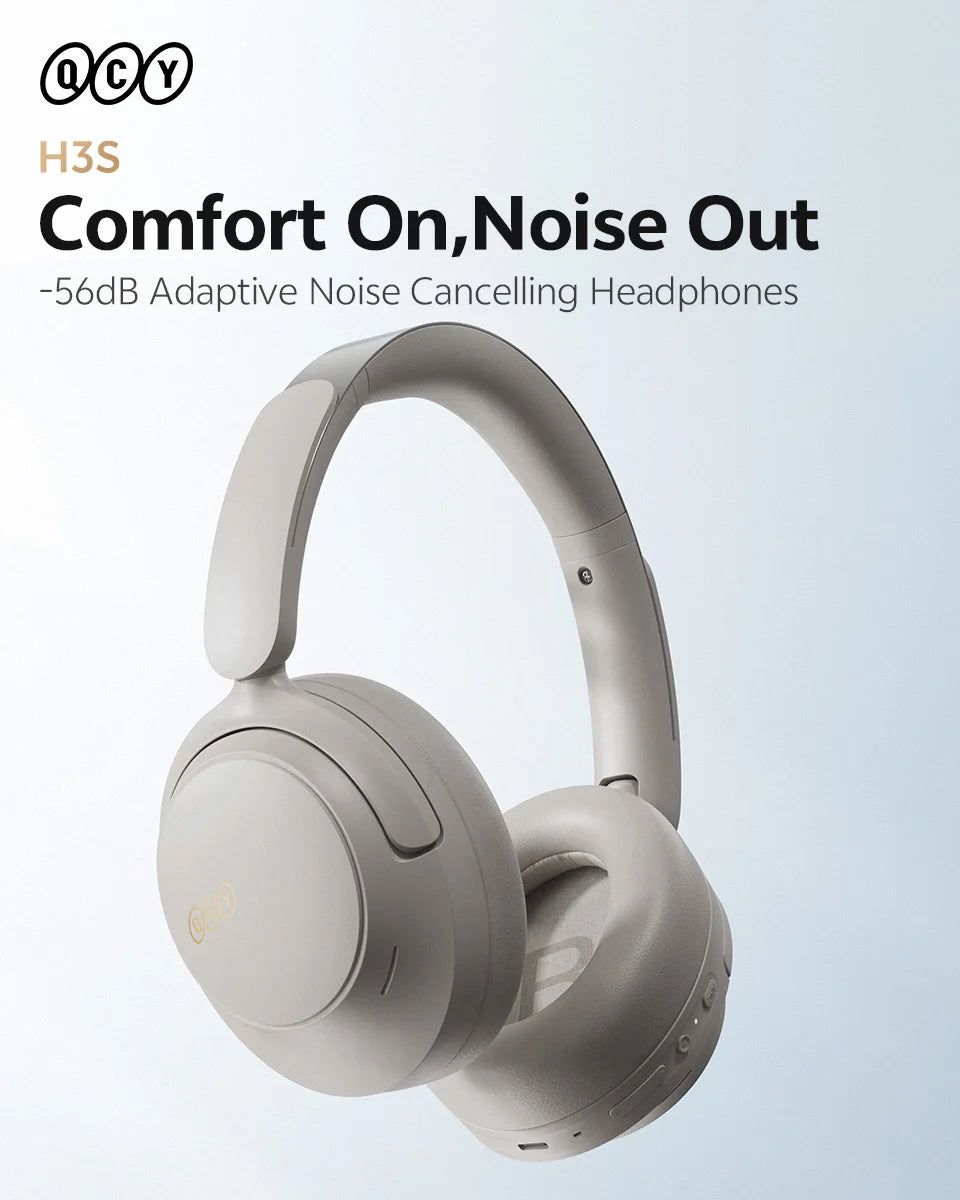 QCY H3S Adaptive Noise Cancelling Bluetooth Wireless Headphones