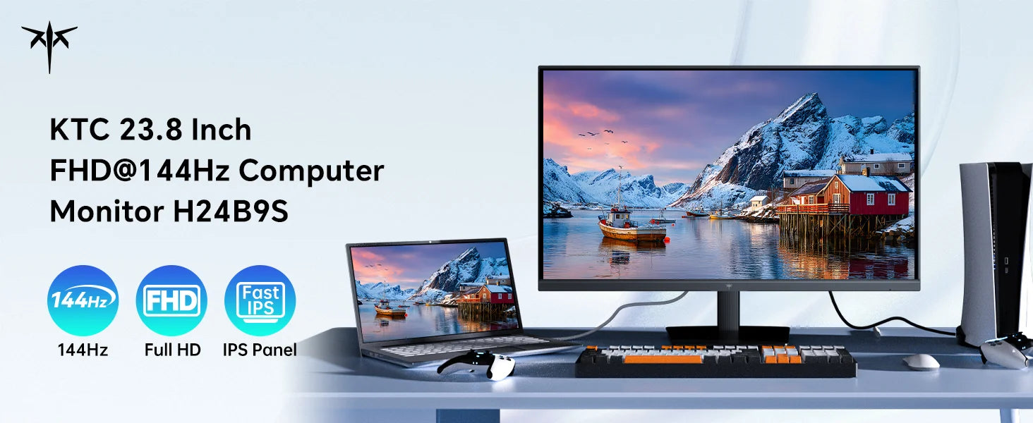KTC 23.8" 120Hz FHD Gaming Monitor - Black