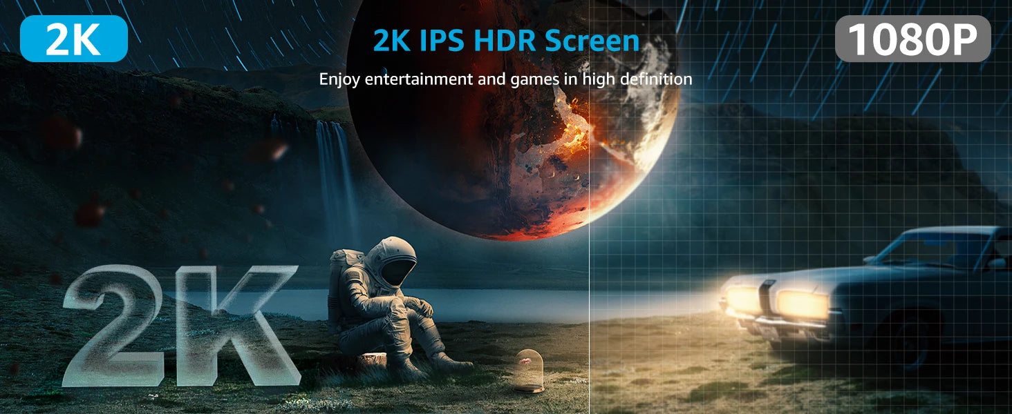DOPESPLAY 2K Full HD 16.0" Portable Monitor with Integrated Stand