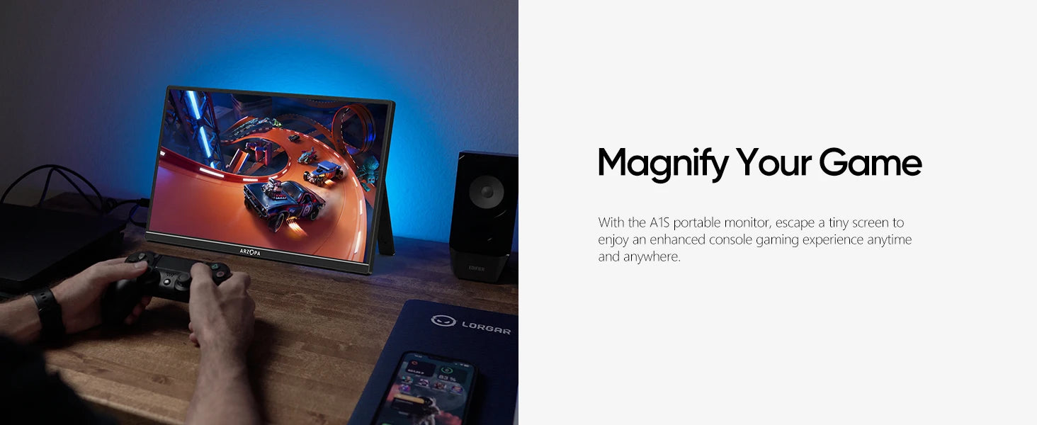ARZOPA A1S Full HD 14.0" Portable Monitor with Integrated Stand