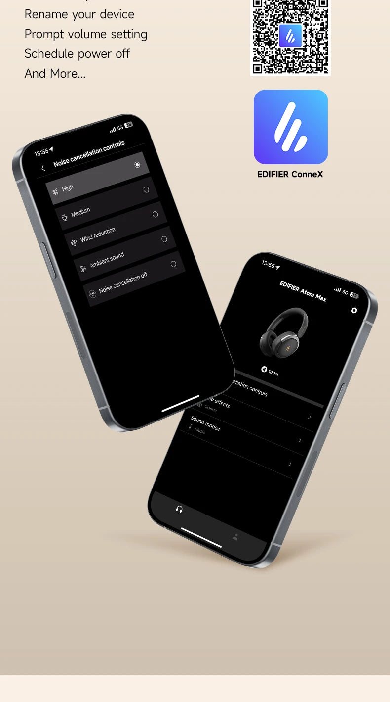 EDIFIER Atom Max ANC Bluetooth Wireless Headphones