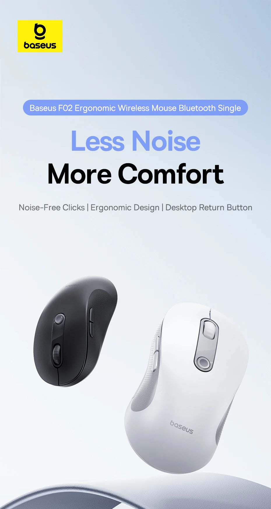 BASEUS F02 Ergonomic Bluetooth Wireless Mouse