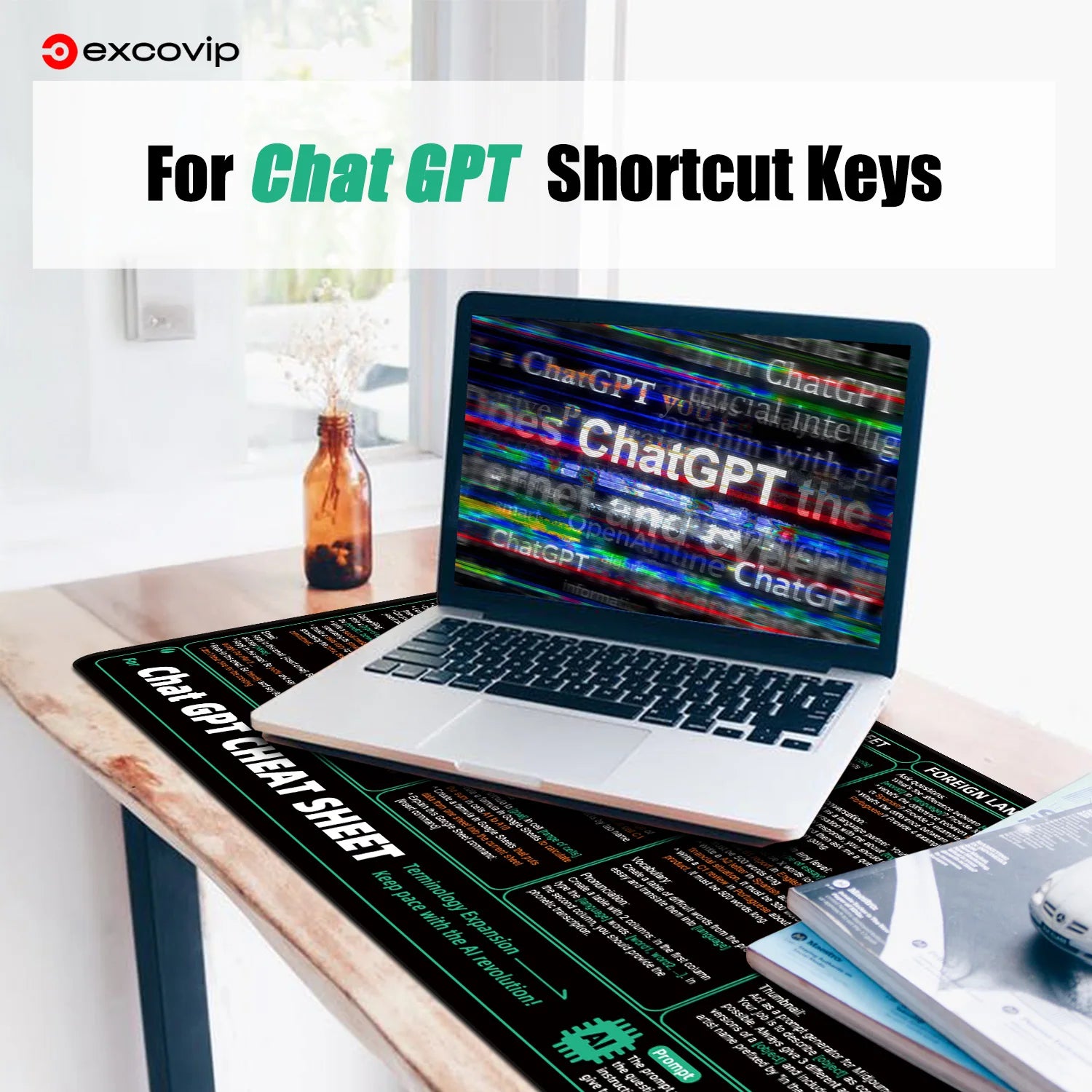 EXCO Non-Slip ChatGPT Desk Mat & Gaming Pad