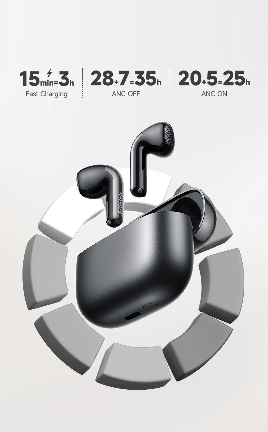 EDIFIER Evobuds Noise Cancelling Bluetooth Wireless Earphones