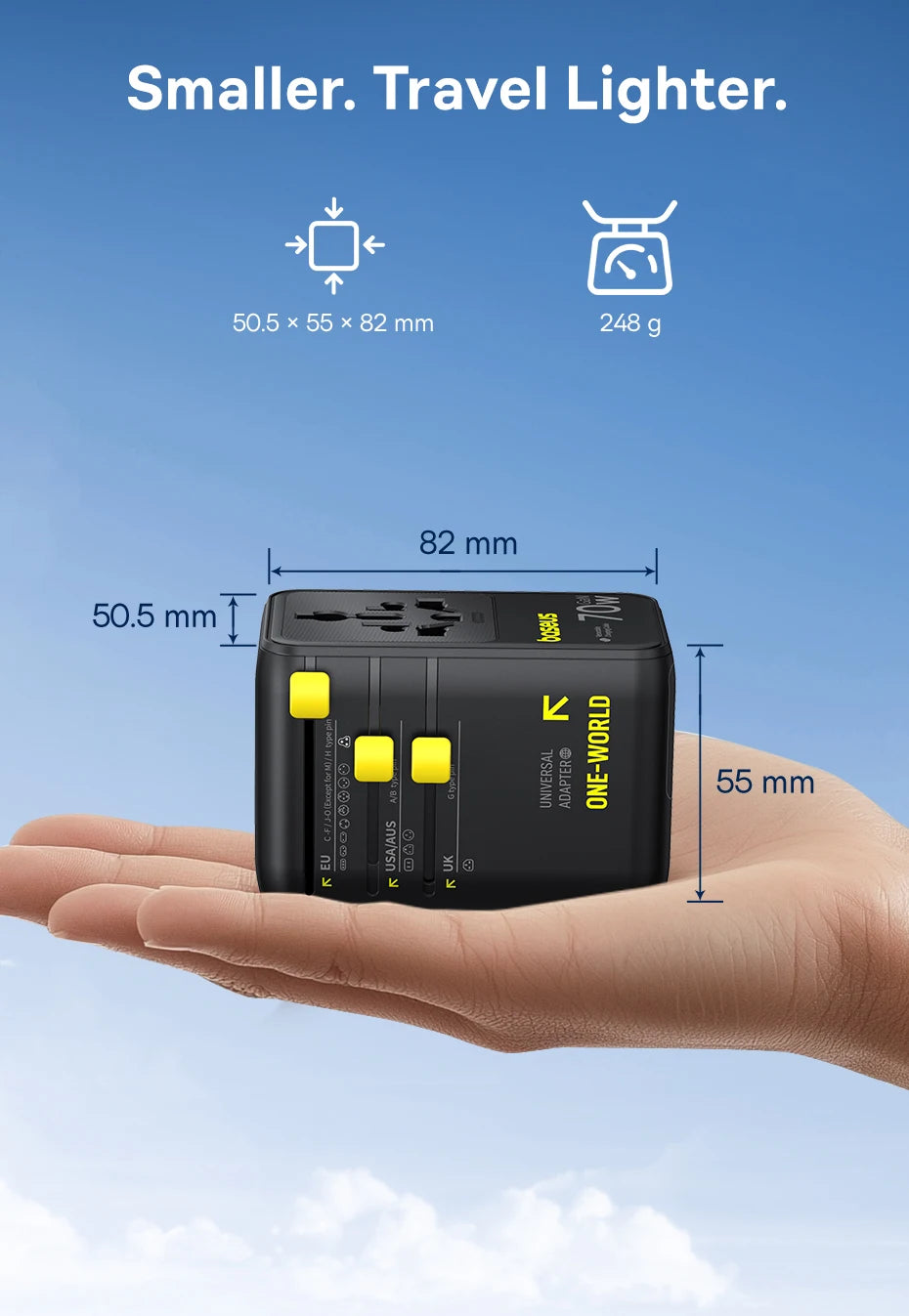 BASEUS EnerCore CG11 GaN5 Universal Travel Adapter