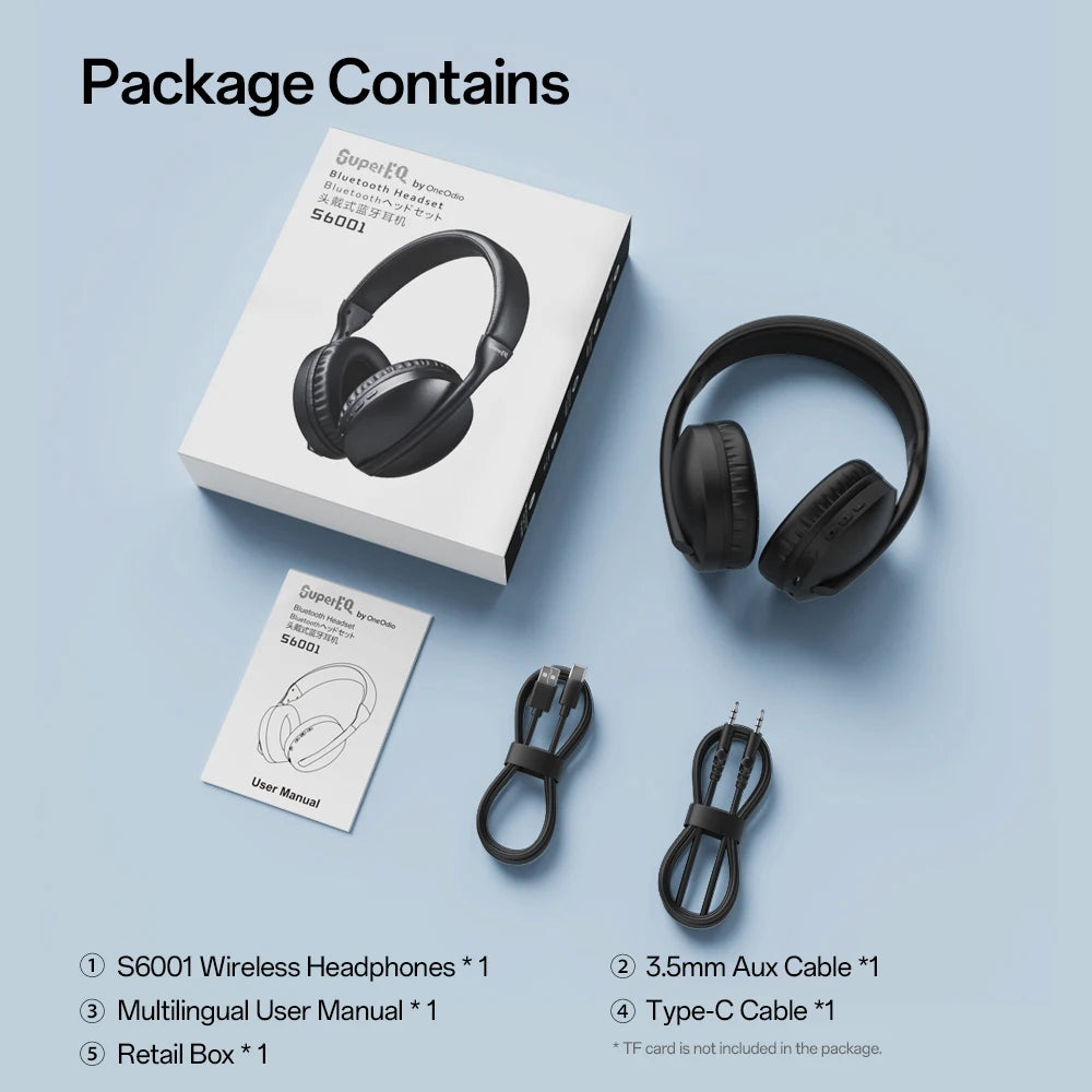 ONEODIO SuperEQ S6001 Bluetooth Wireless Headphones