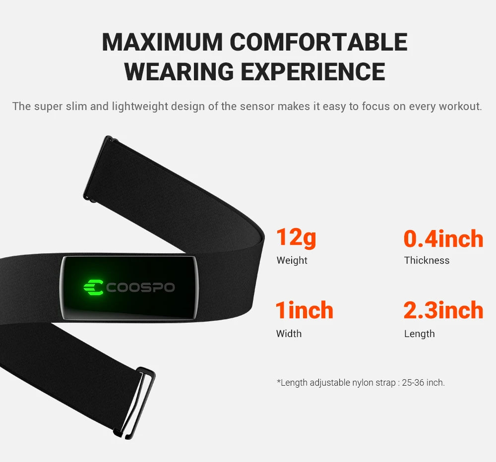 COOSPO H9Z Rechargeable Heart Rate Monitor Armband